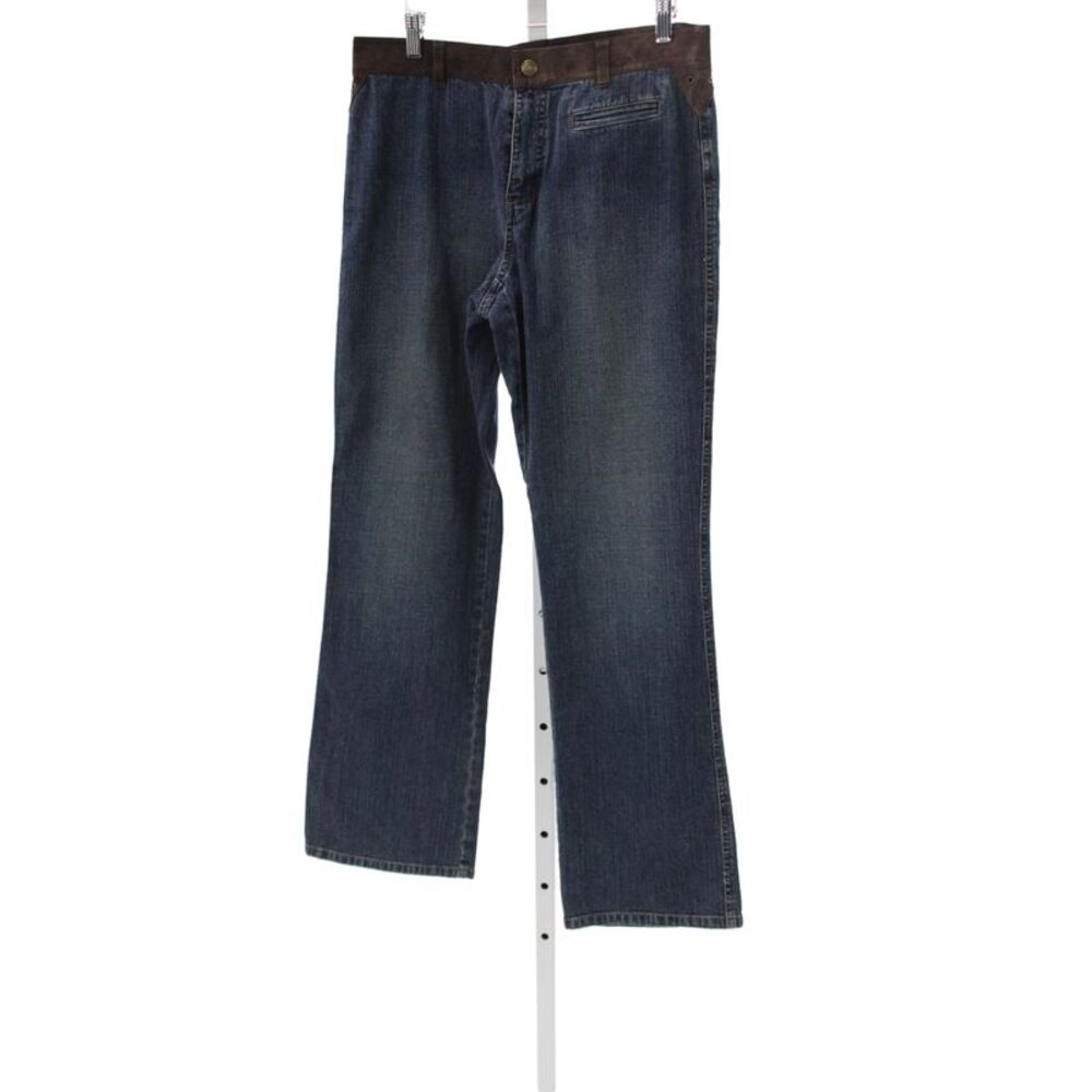Lauren Jeans Company Unisex Straight Jeans Dark Blue Button Mid Rise Size 10